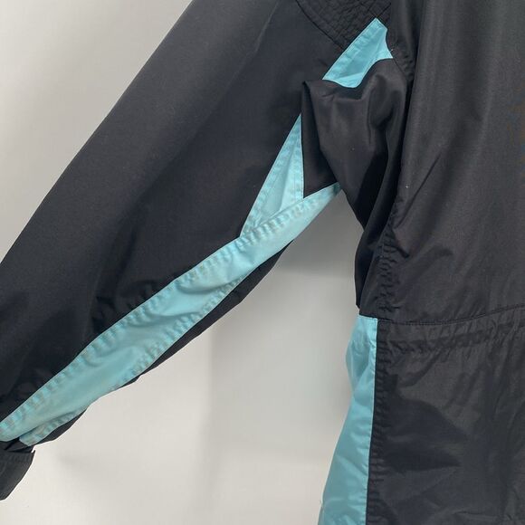 Vintage Columbia 3 in 1 Winter Jacket fleece Coat Black Teal Women's Large - Picture 8 of 12